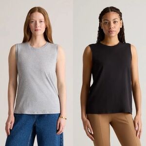 Quince Gray and Black Muscle Tees
